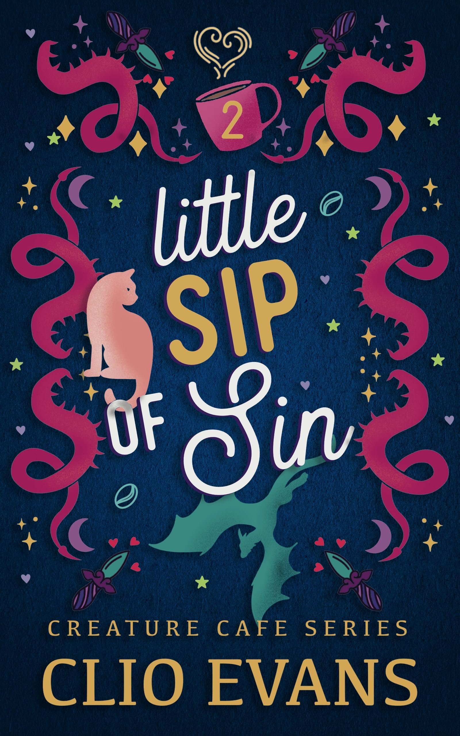 Little Sip of Sin (MMF Monster Romance) (Creature Cafe Series Book 2) Cover